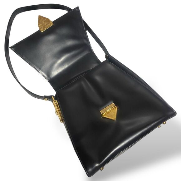 VERA PELLE Calja Equestrian Embossed Leather Shoulder Bag Purse Handmade Italy - Picture 5 of 16